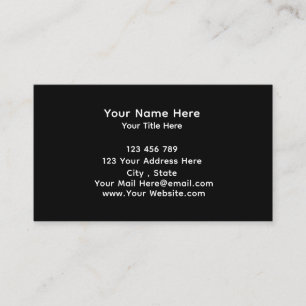 Minimalist Modern Black Business Card Custom Logo