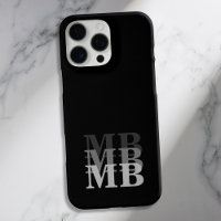 Minimalist Modern Black Initial Monogram