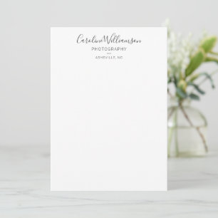 Minimalist Modern Black Script Custom Business Card