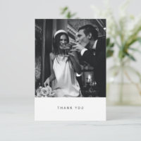 Minimalist Modern Black Typography Photo Wedding