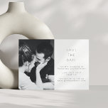 Minimalist Modern Black White Casual Photo Save The Date<br><div class="desc">Minimalist Modern Black and White Photo Save the Date</div>