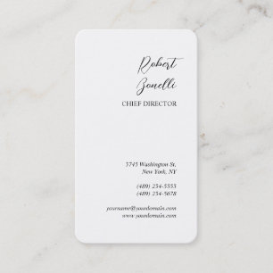 Minimalist Modern Black White Grey Personalised Business Card