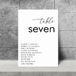 Minimalist Modern Black White Typography Wedding   Table Number<br><div class="desc">Decorate your wedding tables with this modern,  stylish card,  featuring modern script,  typography and custom text of your choice. Easily add your own details by clicking on the "personalise" option.</div>