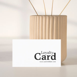 Minimalist Modern Black Whitw Beauty Loyalty Card