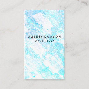 Minimalist Modern Blue White Grunge Texture Business Card