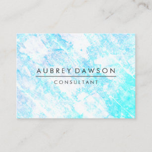 Minimalist Modern Blue White Grunge Texture Business Card