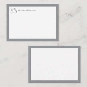 Minimalist Modern Border Monogram Card