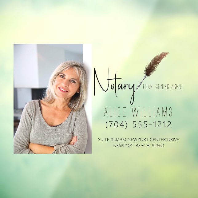 Minimalist Modern Brown & White Notary Photo (Sheet 3)