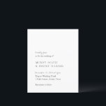Minimalist Modern Budget Wedding Invite<br><div class="desc">Modern budget wedding invitation featuring a simple and minimal layout with serif and script fonts.</div>