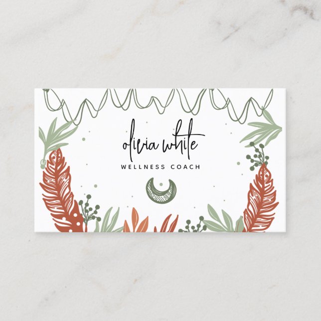 Minimalist Modern Business Cards, Boho Minimalist  Card (Front)