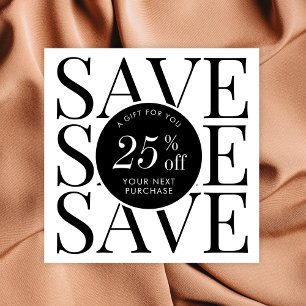 Minimalist Modern Business Logo Thank You Discount Card