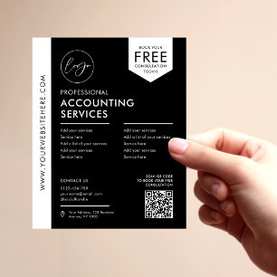 Minimalist Modern Business QR Code Promotional Flyer