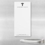 Minimalist Modern Caduceus Medical Doctor Nurse Magnetic Notepad<br><div class="desc">This is a Minimalist Modern Caduceus Medical Doctor Nurse Magnetic Notepad!</div>