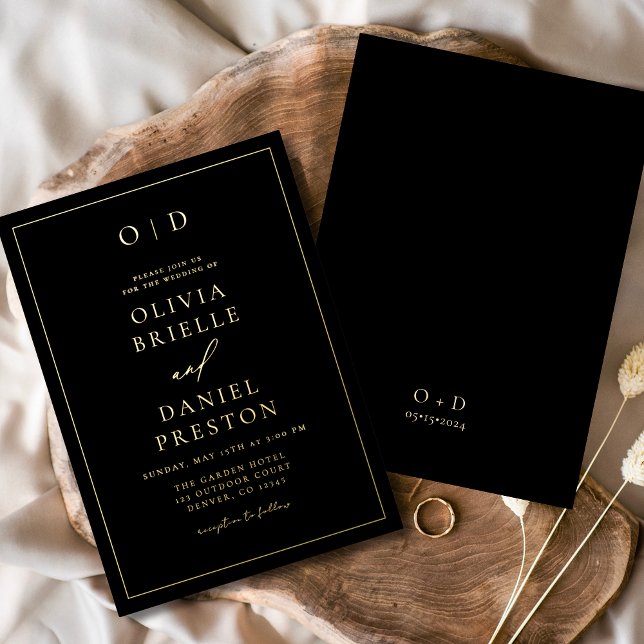 Minimalist Modern Calligraphy Black White Wedding (Creator Uploaded)