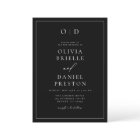 Minimalist Modern Calligraphy Black White Wedding