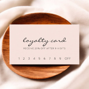 Minimalist Modern Calligraphy Loyalty Card