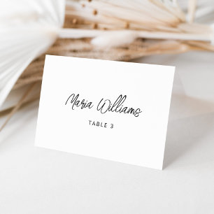 Minimalist modern Calligraphy place cards
