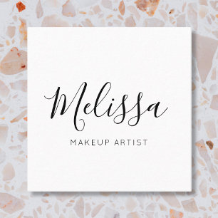 Minimalist Modern Calligraphy Square Business Card