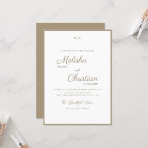 Minimalist Modern Calligraphy Wedding Invitation