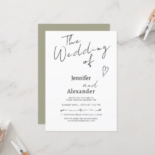 Minimalist Modern Calligraphy Wedding Invitation