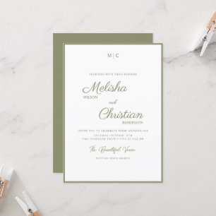 Minimalist Modern Calligraphy Wedding Invitation