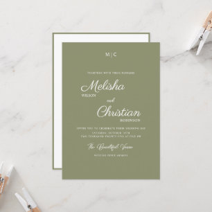Minimalist Modern Calligraphy Wedding Invitation