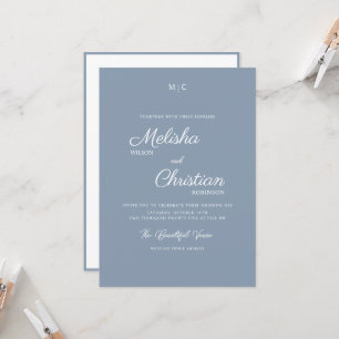 Minimalist Modern Calligraphy Wedding Invitation