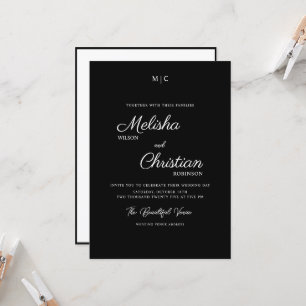 Minimalist Modern Calligraphy Wedding Invitation