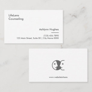 Minimalist Modern Calm Counseling Therapy Clean Business Card