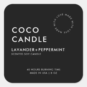 Minimalist Modern Candle Label