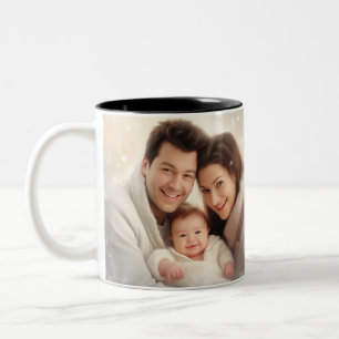 Minimalist Modern Chic Best Friends BFF Photo Two-Tone Coffee Mug