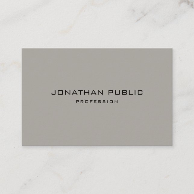 Minimalist Modern Chic Clean Template Professional Business Card (Front)