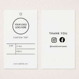 Minimalist Modern Chic Product Price Tag