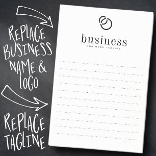 Minimalist Modern Chic Simple Business Name Logo Post-it Notes