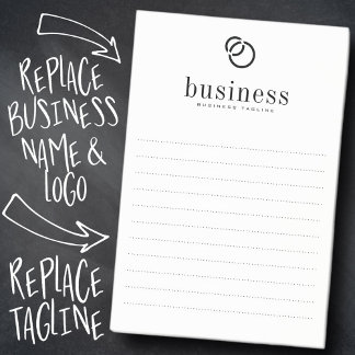 Minimalist Modern Chic Simple Business Name Logo Post-it Notes