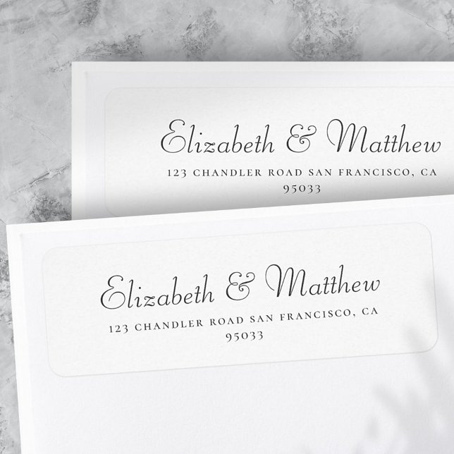 Minimalist Modern Chic Wedding Return Address (Creator Uploaded)