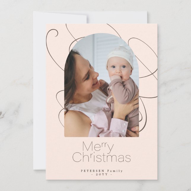 Minimalist modern Christmas Holiday Card (Front)
