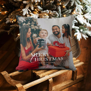 Minimalist Modern Classic Family Photo Cushion