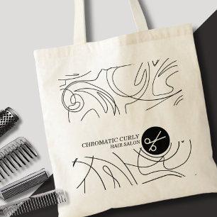 Minimalist Modern Classy Simple Line Hair Studio Tote Bag
