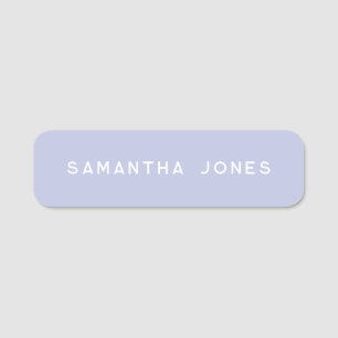 Minimalist Modern Clean Simple lavender Name Tag
