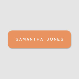 Minimalist Modern Clean Simple terracotta Name Tag