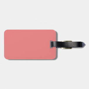 Minimalist Modern Colour Light Coral Blank Luggage Tag