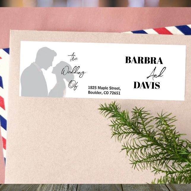 Minimalist Modern Couple Silhouette Return Address (Creator Uploaded)