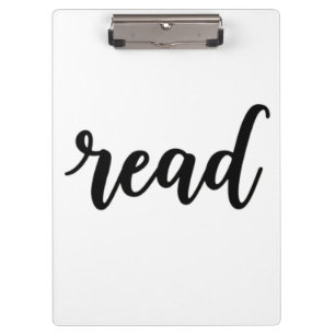 Minimalist Modern Cursive "read" Calligraphy Clipboard