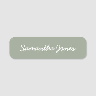 Minimalist Modern Cursive Script Name Tag