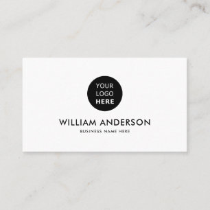 Minimalist Modern Custom logo Social Media Icons  Business Card