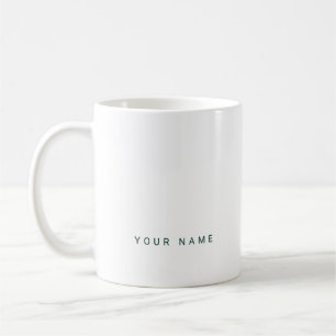 Minimalist Modern Custom Name, Text and Photo Coffee Mug