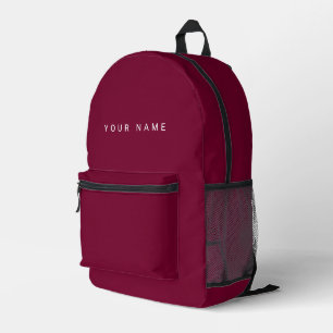Minimalist Modern Custom Name, Text, Photo Printed Backpack