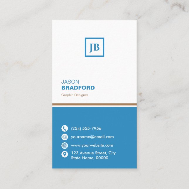 Minimalist Modern Custom Personalised Business Card (Back)