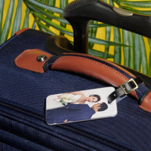 Minimalist Modern Custom Photo Luggage Tag